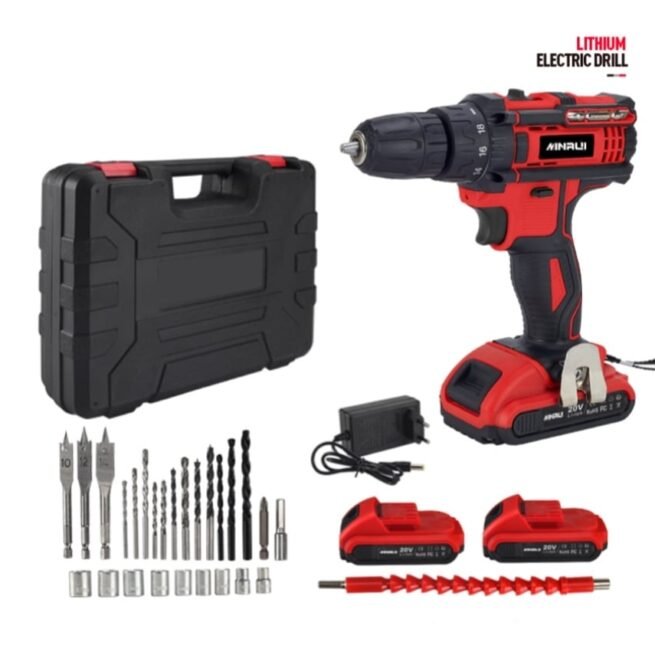 Kit Combinado de Furadeira Sem Fio com 2 Baterias de 1,5 Ah e Carregador