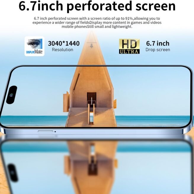 Qimhai ip15pro desbloqueado telefone móvel 6.7 Polegada 4g android 4gb ram + 128gb rom duplo sim