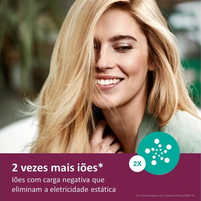 Secador de Cabelo PHILIPS BHD274/00 (2200 W - 3 Níveis de temperatura)