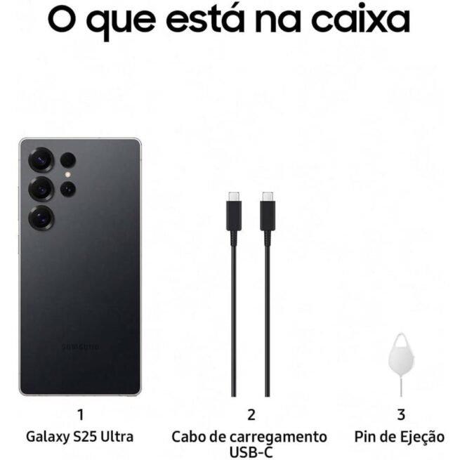 Smartphone SAMSUNG Galaxy S25 Ultra (6.9'' - 12 GB - 256 GB - Preto Titânio)