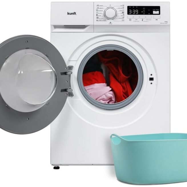 Máquina de Lavar Roupa KUNFT KWM8809 (8 kg - 1400 rpm - Branco)
