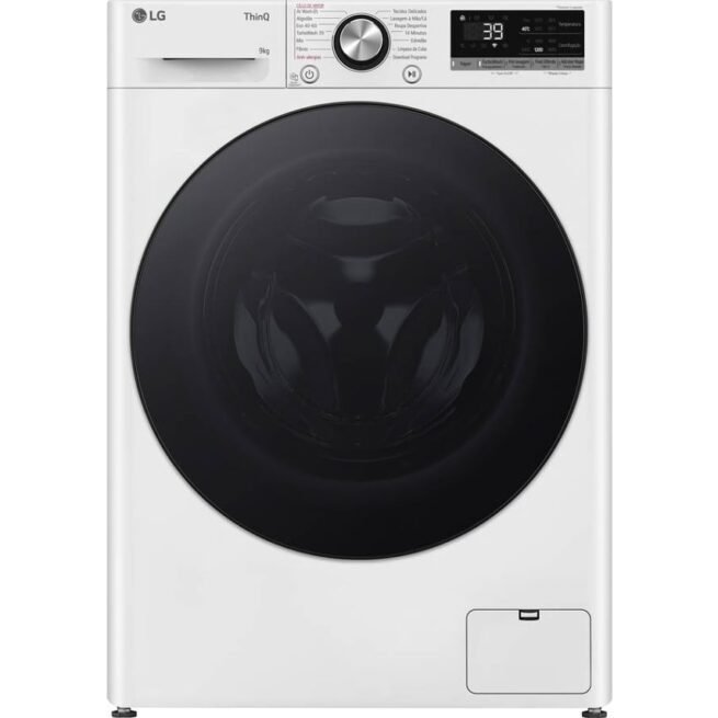 Máquina de Lavar Roupa LG F2WR7S9SGW (9 kg - 1200 rpm - Branco)