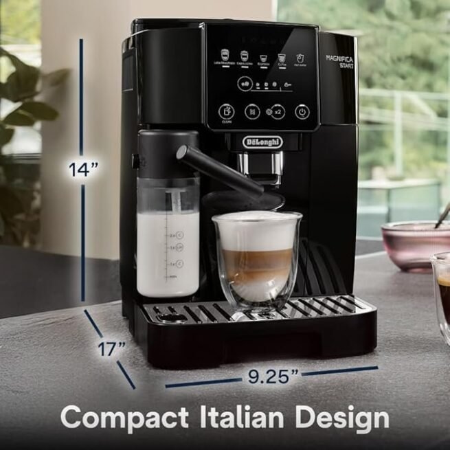 De'Longhi Máquina de café expresso Magnifica Start totalmente automática, preta