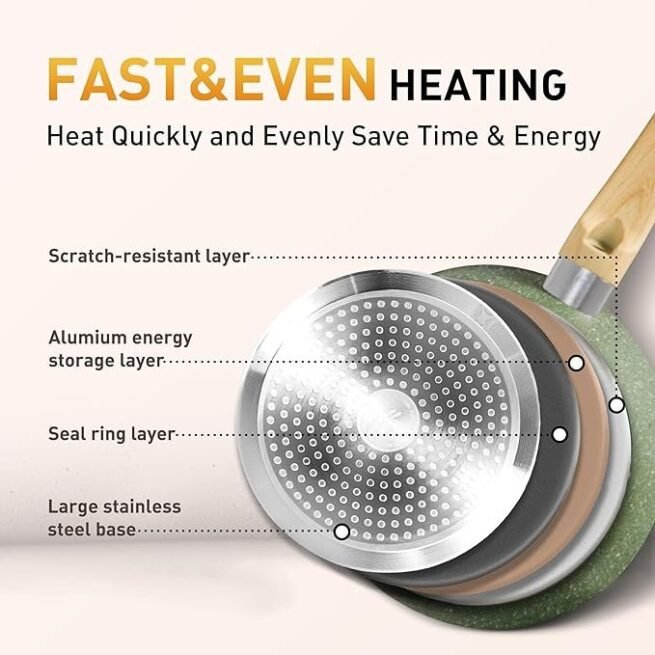 Conjunto de 17 panelas e frigideiras antiaderentes