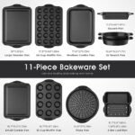 Conjunto de 11 formas antiaderentes de assadeiras empilháveis