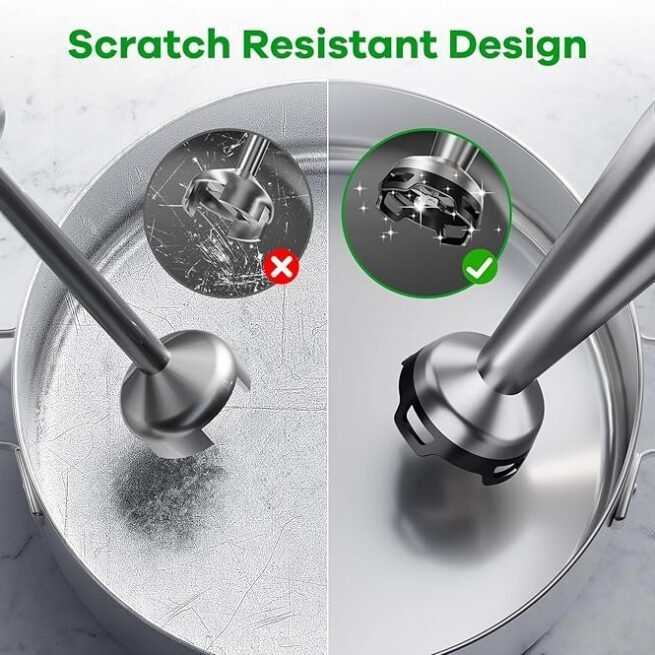 Conjunto de liquidificador de imersão portátil com fio de 1100 W