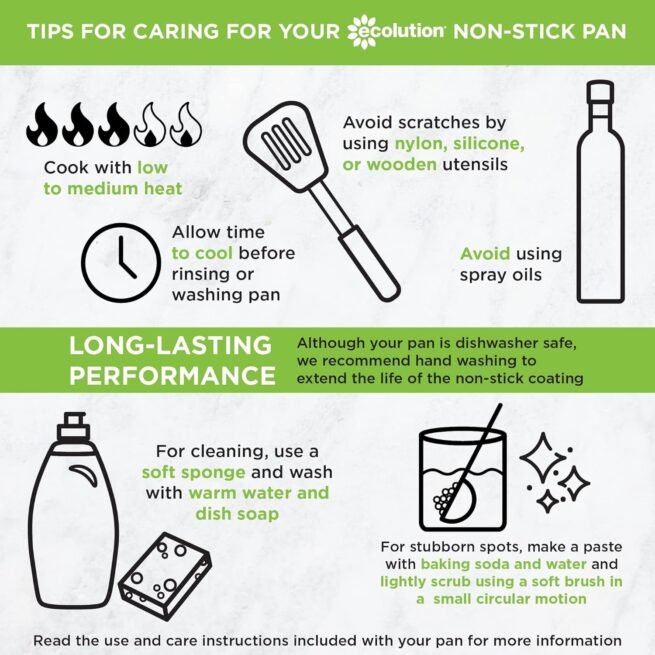 Ecolution Conjunto de panelas antiaderentes de cerâmica Preto