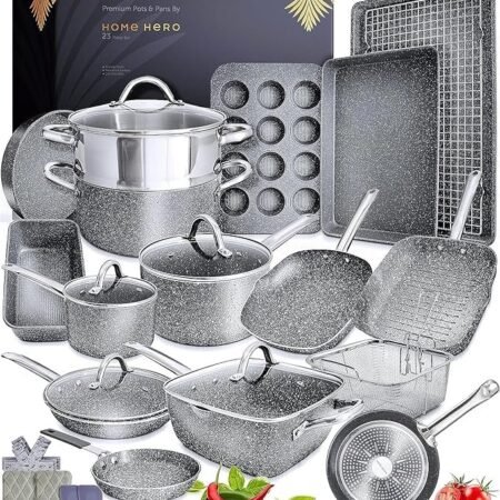 Home Hero Conjunto de panelas e frigideiras antiaderentes Granito