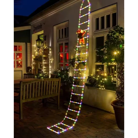 Luzes de Natal LED Papai Noel Escada De Escalada Luz Decorativa